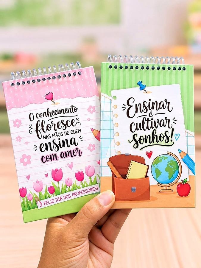 Blocos de anotações personalizados para o Dia dos Professores, papelaria personalizada